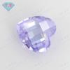 Huagang Gem Em Forma De Coração Dupla Tartaruga Cor Do Rosto Cúbico Zircon Nua Pedra Dupla Tartaruga Xadrez Rosto Jóias Acessórios