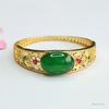 Pulsera de Ágata Roja de Guan Yu Pulsera de Calcedonia Verde Imperial Joyería para Mujer Vintage Fábrica Venta al por Mayor Dropshipping S4021904