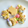 Lindos Accesorios de Joyería de Resina de Oso Mantequilla Hechos a Mano DIY Funda de Teléfono Pinza para el Cabello Colgante Materiales de Decoración