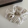 Diadema de banda elástica para el pelo de estilo coreano de alta calidad, puntos de onda blancos y negros, para coleta alta, cabeza de bola, goma elástica, nicho, cuerda para el pelo vintage, cuerda para el pelo, accesorios para el pelo