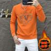 Directo de la Fábrica Fuente, Disponible para Dropshipping, Sudadera de Felpa para Jóvenes Hombres con Estampado de Letras, Top de Moda Versátil Otoño/Invierno 2025