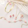 Colar brincos pulseira pulseira anel pingente novo amor transfronteiriço feminino simples Joker fábrica em estoque atacado