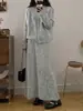 Outono Inverno 2026 Novo Estilo Cardigan de Crochê Tricot 3D + Saia Versão Coreana Conjunto de Suéter Estilo Solto Gentil Feminino