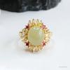 Anillo de Jade Hetian Natural Guan Yu Anillo de Jade Agua Clara Venta al por Mayor y Entrega de Fábrica de Joyería S4010902