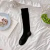 Calcetines Finos de Primavera y Verano Estilo Miu Calcetines Blancos Rayados para Pantorrilla Calcetines Largos Lisos de Seda Calcetines para Mujer