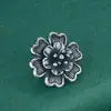Prata Esterlina S925 Flor de Peônia Retrô Botão Acessórios DIY Pulseira de Corda Feita à Mão Colar Fivela de Cauda Fivela de Conexão Joias