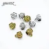 Cuentas para pulseras diy europeas y americanas, cuentas sueltas al por mayor, aleación de zinc, cuentas con agujero pequeño de flor de tres vías 10*8 * 7MM R218