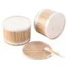 Cotonete de Algodão Dupla Face Embalado Descartável Cosmético Cotonete para Limpar Ouvido Cotonete Sanitário Cabeça Redonda Haste de Madeira Haste de Algodão para Remover Maquiagem Limpeza
