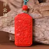 Pendente Redondo da Fortuna de Cinábrio Mineral Cru Colar Vermelho Imperial de Areia para Homens e Mulheres, Joias para Presente Atacado