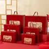 Nueva Caja de Dulces de Boda de Terciopelo Estilo Chino, Caja de Regalo de Retorno para Invitados de Boda Estilo Chino, Caja de Empaque para Regalo de Dama de Honor