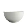 Vajilla de Cerámica Blanco Puro Espesado Tazón de Arroz 4.5 Tazón Luohan Tazón de Bambú Tazón de Ramen Hogar Arroz Comercial Porcelana Tazón tazón