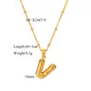 Venta Caliente Transfronteriza Europea y Americana Acero Inoxidable 26 Colgante de Collar de Letra Cadena de Clavícula Cadena de Acero de Titanio Fabricante de Collares Venta al por Mayor 18K