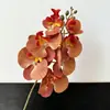 Pequeña Orquídea Artificial de Mariposa de Película 3D con 7 Cabezas y Textura de Alta Calidad, Orquídea Falsa para Boda y Decoración del Hogar