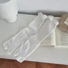 Meias Finas de Verão e Primavera com Trança e Punho Bolha, Meia de Cano Médio com Dedos Separados, Meias Respiráveis de Malha Vazada com Dois Dedos, Meias em Camadas para Combinar com Sapatos de Casco de Porco