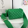 Bolsa transversal de malha tridimensional estilo coreano com design de nicho, abacaxi, alça larga, pequena, estilo Chanel, bolsa feminina da moda, tudo combinando