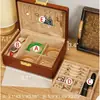 Caja de joyería de madera maciza para pendientes, tachuelas, collares, anillos y otros accesorios delicados