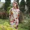 [Gato de Fresa] Pijama Dulce Girly de Otoño Estilo Perezoso para Mujer de Manga Larga de Seda de Hielo Se Puede Usar Afuera como Ropa de Casa