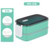 Marmita Japonesa de Camada Dupla com Compartimentos Selados, Marmita Portátil para Estudantes e Trabalhadores de Escritório, Marmita para Micro-ondas com Impressão de Logotipo
