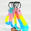 Llavero de Silicona de Burbujas de Colores para Aliviar el Estrés Cordón de Cuero Pulsera de Goma Suave Cartera al por Mayor Estuche para Lápices Accesorios de Lanyard