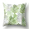 Funda de almohada de poliéster CCA600 funda de almohada de hoja de árbol verde cojín suave para el hogar funda de cojín para coche