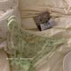 Ropa interior de encaje para niña, estilo japonés, fresca y linda, con cintura baja, tirantes de malla floral y algodón en la entrepierna.