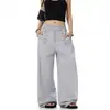 Pantalones casuales de estilo americano, relajados y elegantes con detalle de botones, con un diseño holgado de pierna ancha y un corte limpio y moderno, adecuados tanto para hombres como para mujeres