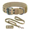 Coleira Tática para Cães ao Ar Livre, Coleira Tática de Treinamento para Cães, Coleira Ajustável de Nylon para Animais de Estimação, Guia, Suprimentos para Animais de Estimação