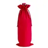 Bolsa de Terciopelo con Cordón Bolsa para Vino Creativa Cubierta de Terciopelo para Botella de Vino Bolsa para Vino Blanco Bolsa para Embalaje de Vino Tinto Champagne Venta al por Mayor