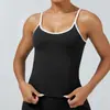 Colete Esportivo Europeu e Americano de Contraste Colorido Justo Transfronteiriço Feminino Costas Nuas Colete de Yoga Roupa Fitness Top Colete para Corrida Yoga