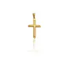 Pingente cruz simples comércio exterior AliExpress não desbota Europa e Estados Unidos retrô titânio aço inoxidável banhado a ouro 24k