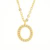Verão moda titânio aço diamante carta colar feminino all-match cross-border 26 Inglês carta pingente clavícula cadeia atacado