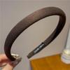 Faixa de Cabelo Feminina Versátil Cor Café Simples Francês Cabeça de Esponja Maillard Popular 2023 Nova Faixa de Cabelo Grampo de Cabelo
