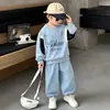 Conjunto de Ropa para Niños Primavera y Otoño 2026 Nuevo Elegante Casual Sudadera Conjunto de Dos Piezas para Niños, Ropa de Bebé, Ropa Infantil de Exportación