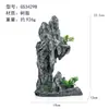 Acuario paisajismo decoración de rocalla artificial con plantas acuáticas, piedra de dragón verde simulada gris, adornos de cueva escondite, juego completo