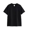 Camiseta de Verão Novo Estilo 270g Ombro Normal Gola Redonda Manga Curta, Cor Sólida Estilo Americano Tendência Solta Manga Curta para Homens