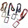 Porta-crachá de trabalho com cordão, transparente, dupla face, durável, crachá de estudante, passe de acesso, crachá de exposição, cordão para crachá escolar, personalizável