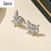 Pendientes de mariposa con circonitas superllamativas, estilo dulce y genial, diseño de nicho, estilo coreano, pendientes explosivos con forma de hueso de oreja, pendientes avanzados.
