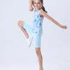 Conjunto de yoga de verano ligero y transpirable para niñas, shorts y chaleco, ropa deportiva para correr al aire libre, fitness al por mayor