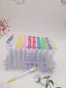 2025 escova de máscara de cílios em tubo com formato de concha tridimensional com tubo test tube pente de beleza independente tubo transparente escova de máscara descartável