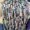 Accesorios para Joyería DIY Cuentas Espaciadoras Venta al por Mayor Trabajos con Cuentas Rectangular Piedra Imperial Ágata Roja Aventurina Tubo Redondo Cuentas Pulsera