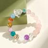 Pulsera de Cristal con Cuentas Duobao Perro Yugui para Mujer Nicho Avanzado Pulsera de Cristal de Limón Amatista Mayoreo