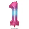 Globos de Película de Aluminio Digitales de Estrella Arcoíris Degradado de 40 pulgadas Empacados Individualmente Decoración de Fiesta de Cumpleaños Nueva Belleza de Imitación Transfronteriza