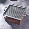 Plancha de Hierro Rayada Placa para Asar Horno Placa para Barbacoa Placa de Aluminio para Barbacoa Horno de Alcohol Restaurante Temático Té Verde Pollo Asado Belle Ye Barbacoa