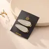 Pinza de Pelo Ovalada de Lujo con Diamantes Completos para Mujer, Pinza de Alto Nivel para Flequillo Lateral, Pinza para el Frente del Cabello, Pinza de Pato, Pasador, Accesorio para el Cabello