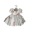 Vestido de niña, vestido blanco, vestido tutú de flor de tulipán para el cumpleaños de bebé con tirantes y mangas abullonadas, vestido de princesa