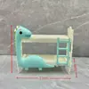 Nova Cama Mini Duplex de Dinossauro, Cama de Boneca Fofa em Formato de Girafa, Quarto de Brincar de Faz de Conta, Móveis Realistas de Brinquedo