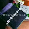 Novo bracelete de flor de calcedônia natural incrustada estilo chinês para mulheres, versátil de nicho, luxo leve, alta qualidade, bracelete de jade de calcedônia verde gelo