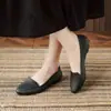 Novos Sapatos Baixos de Solado Externo para Meninas de Verão, Sapatos Baixos de Salto Baixo para Roupa de Trabalho, Sapatos Slip-On Confortáveis e Casuais