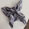 Lenço Quadrado de Strass Prata de Alta Qualidade, Elástico de Cabelo para Mulheres, Faixa de Cabelo Quadrada para Rabo de Cavalo Baixo, Novo Acessório de Cabelo