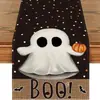 Temu Corredor de Mesa de Lino Más Vendido Fiesta de Halloween Decoración de Cocina Mantel de Fantasma Impresión Digital Al Por Mayor